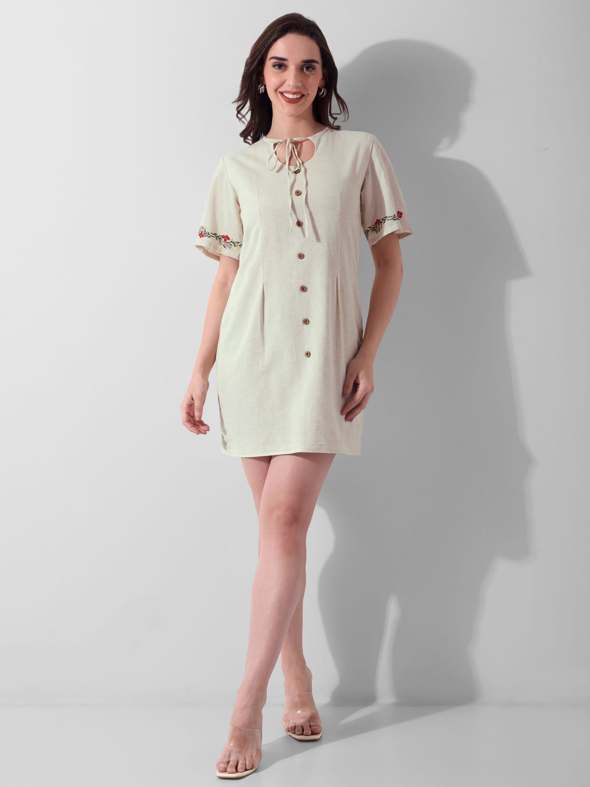 Harvest Bloom Button-Front Tunic