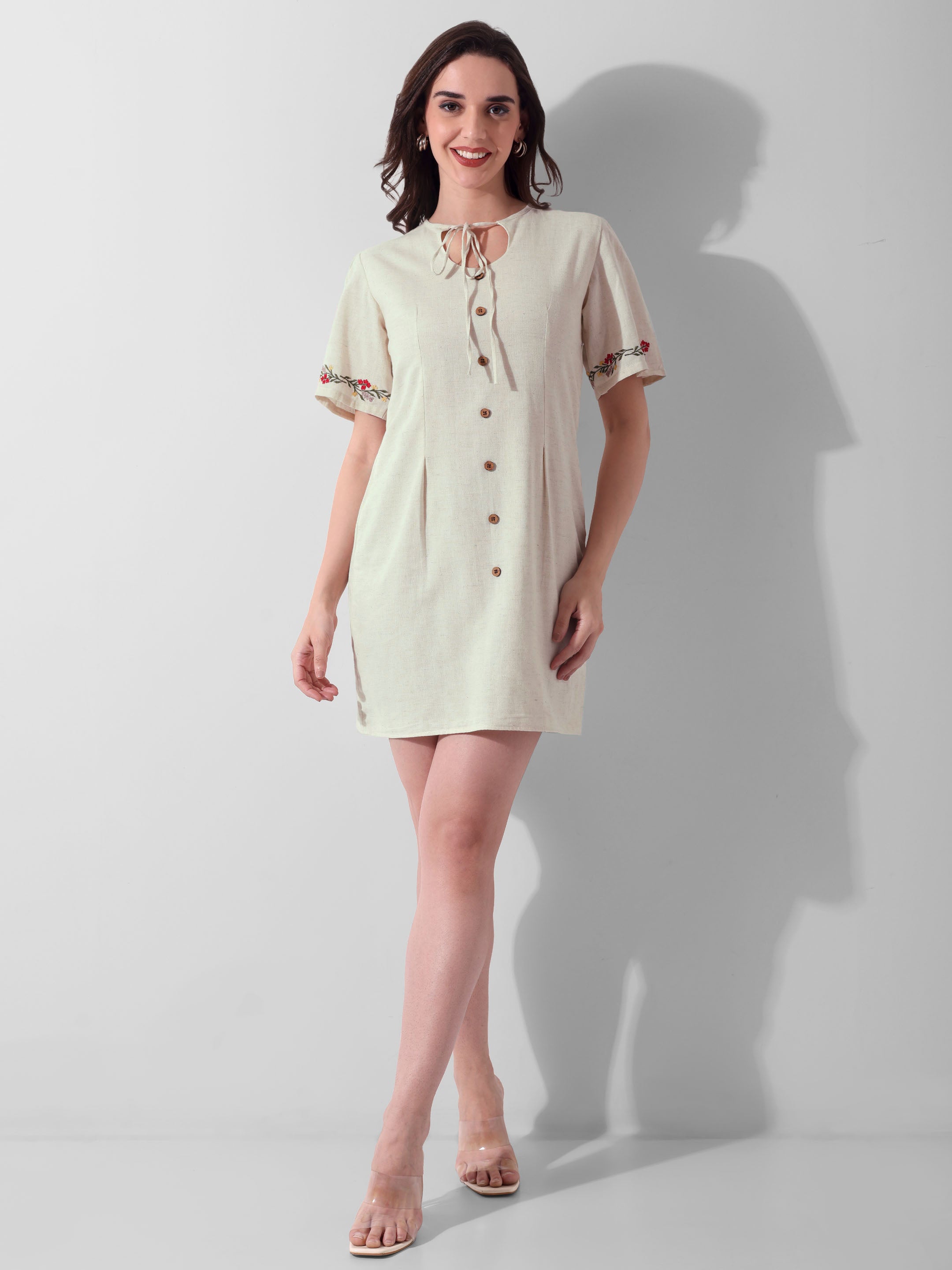 Harvest Bloom Button-Front Tunic