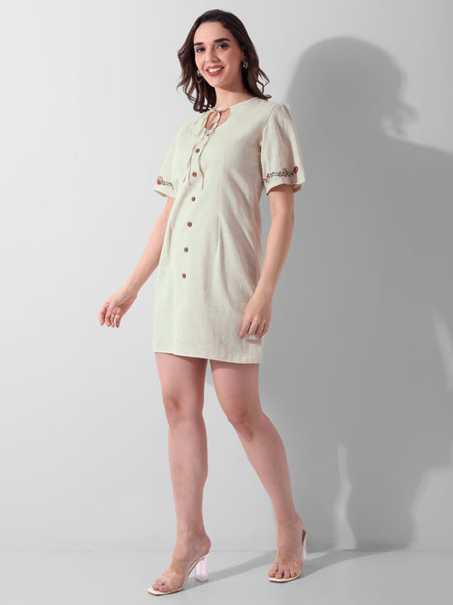 Harvest Bloom Button-Front Tunic