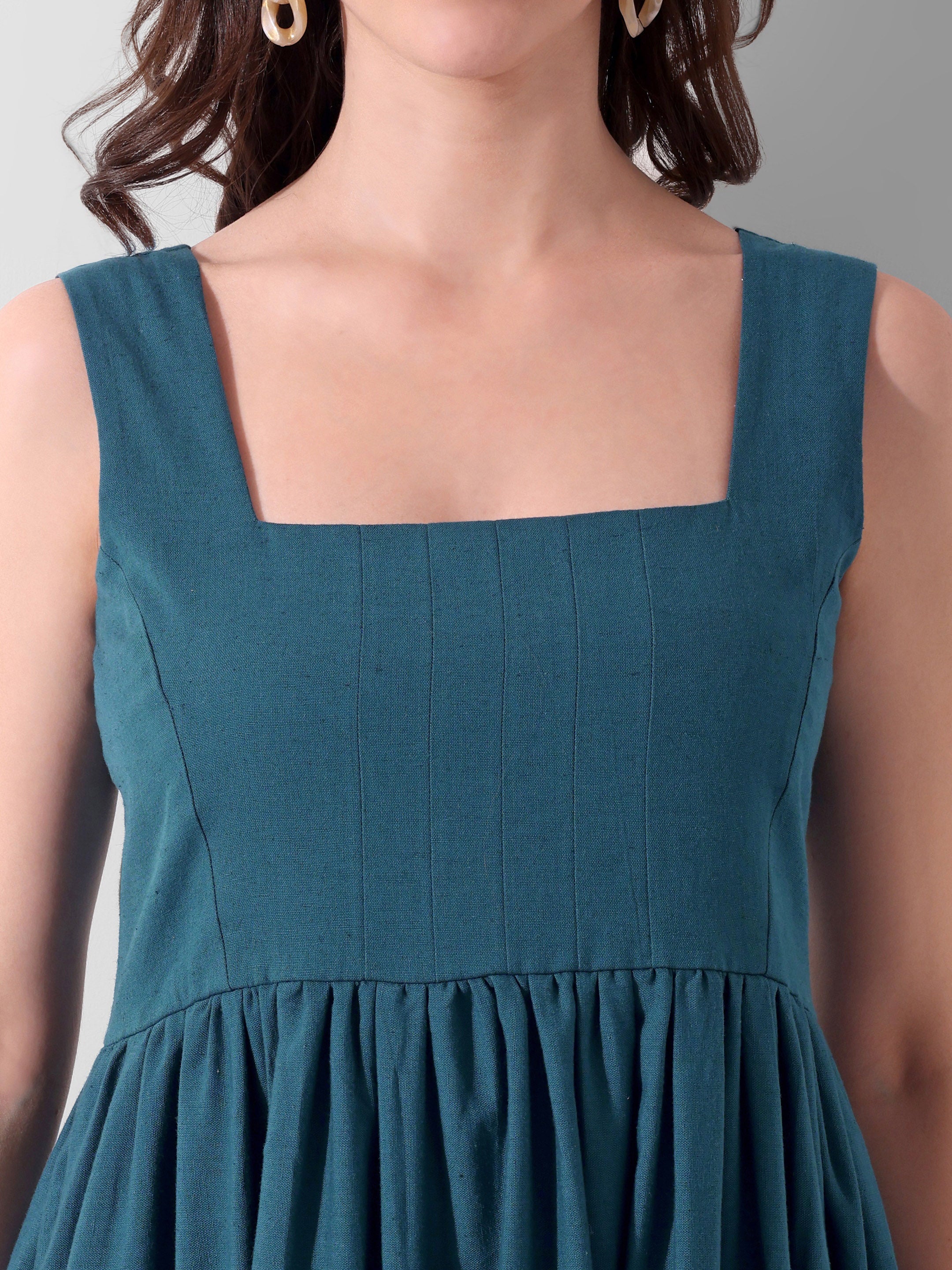 Amber Bloom Border Midi Dress