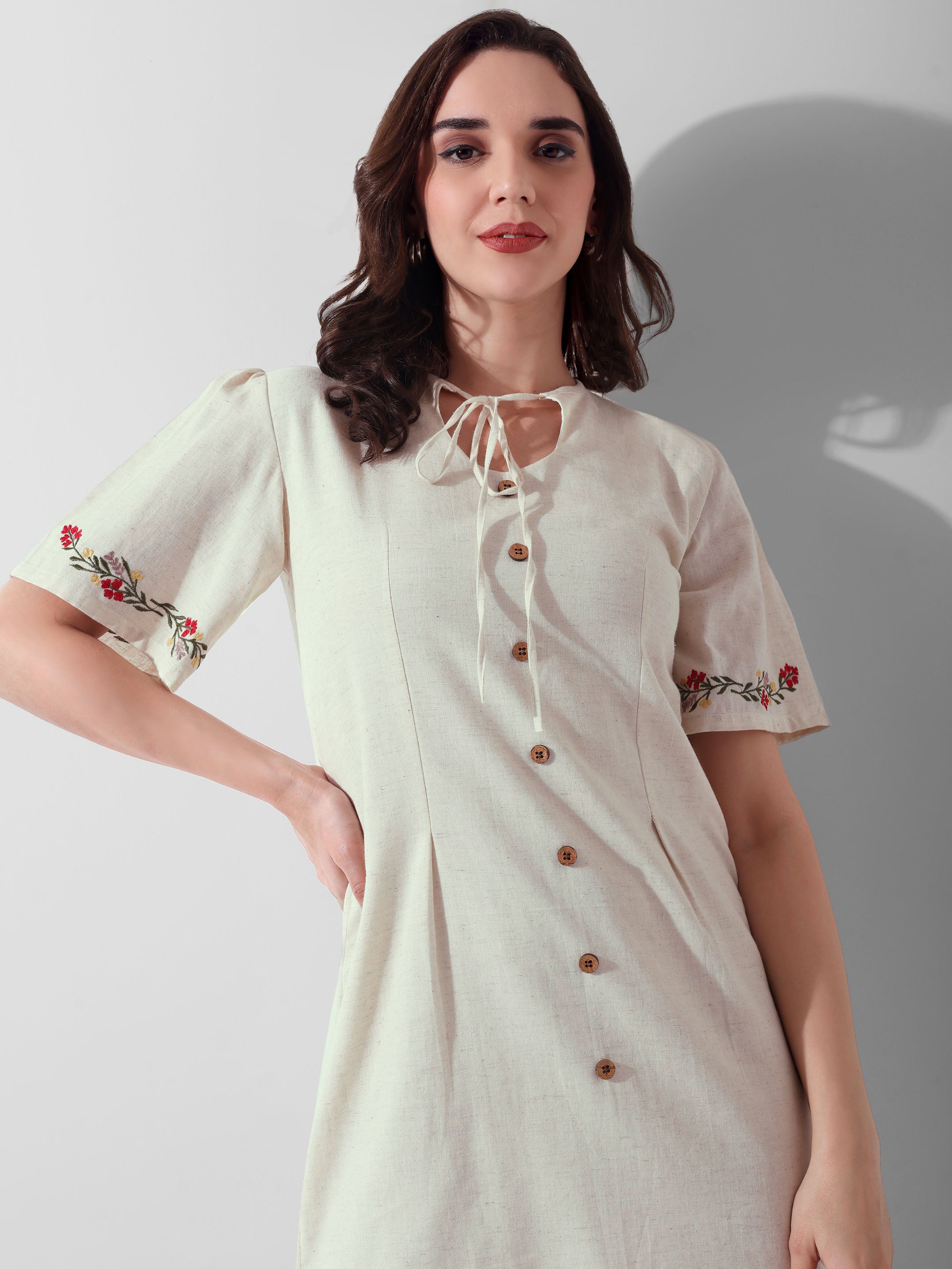 Harvest Bloom Button-Front Tunic