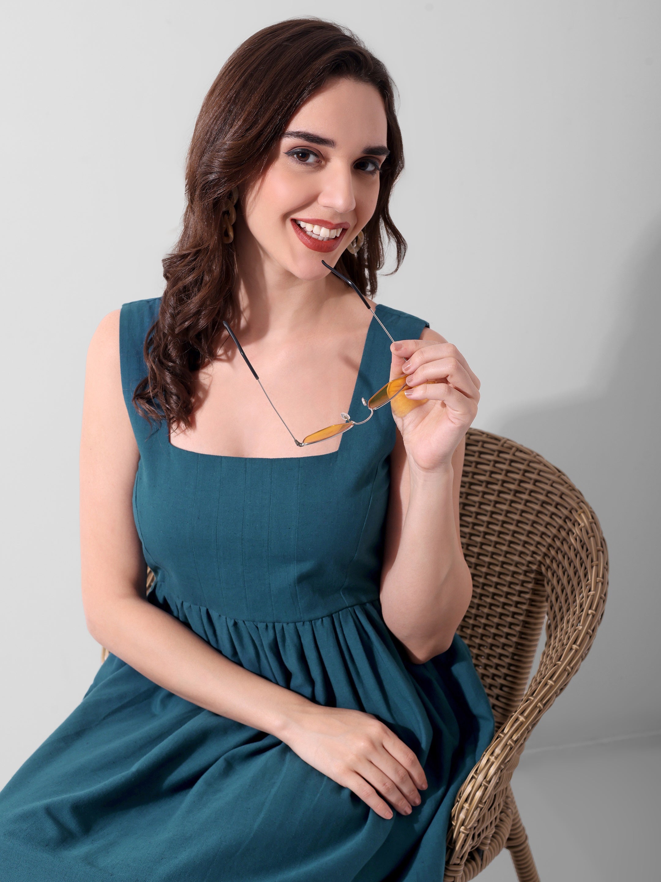 Amber Bloom Border Midi Dress