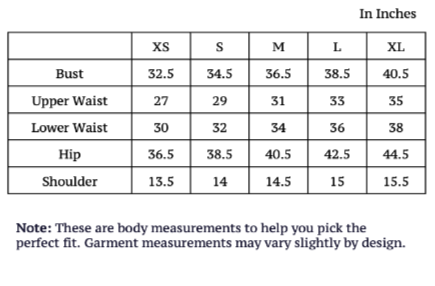 Size chart image